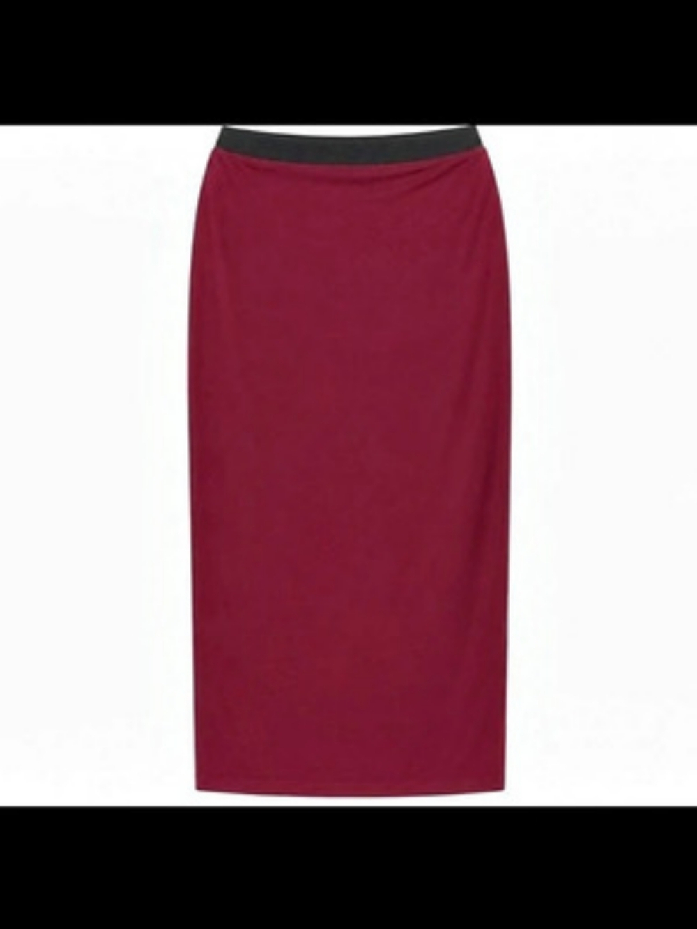 Burgundy Midi Skirt